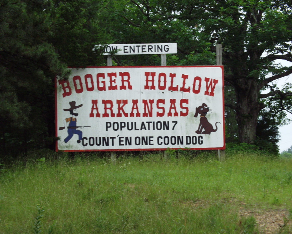 Welcome to Booger Hollow, Arkansas