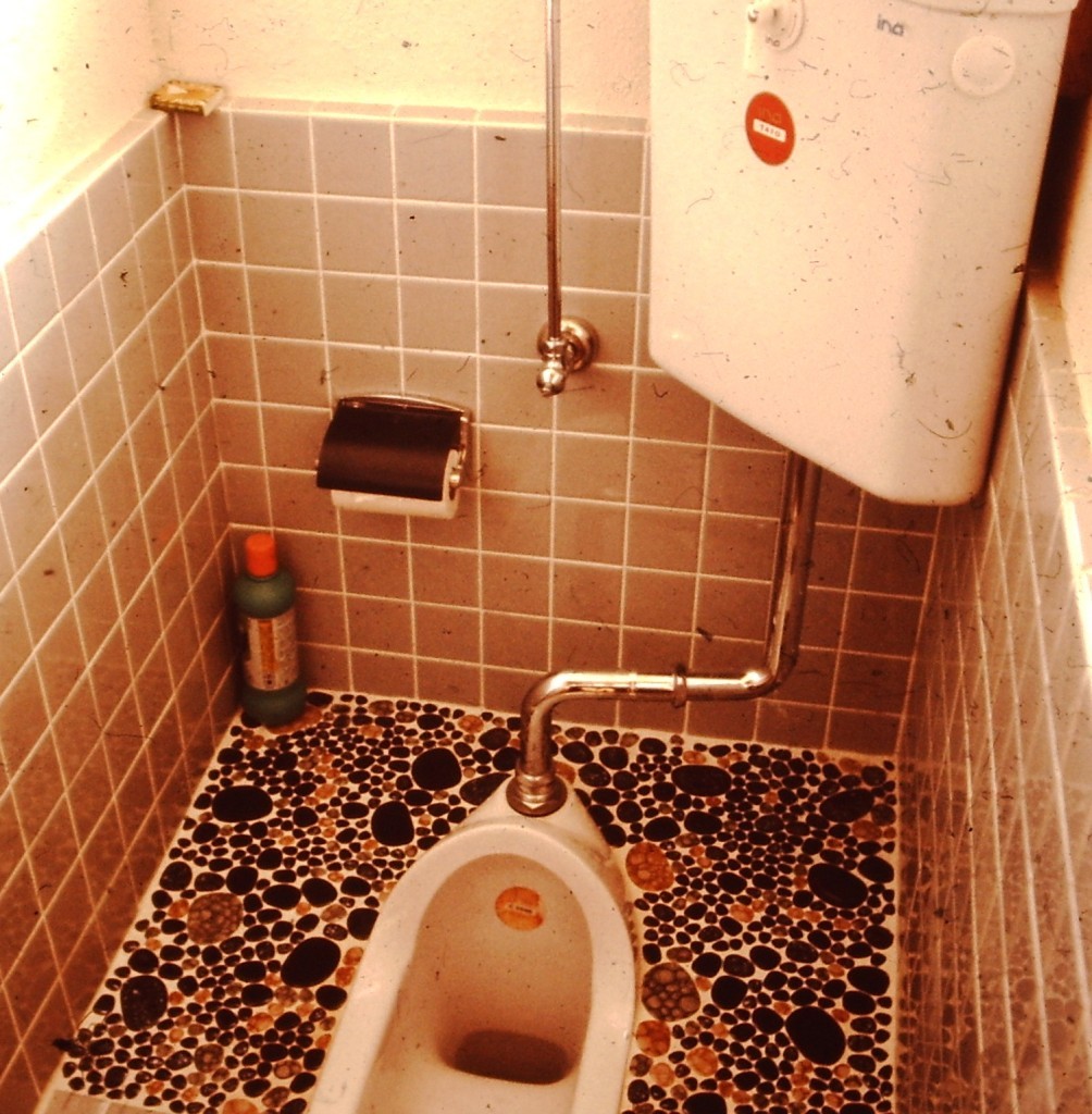 A Japanese toilet -- we affectionately called them Bennies (after the Japanese word o-benjo).  There were also "dump bennies" (non-flushing benjo) that we frequented. (ca. 1977)
