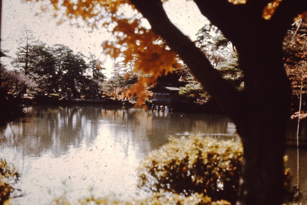 Ken-roku Park in Kanazawa. One of Japan's most famous garden parks (ca. 1976)