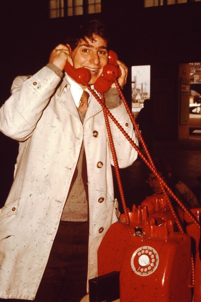 A busy missionary....no cell phones back then.  Just Japanese pay phones. (ca. 1978)