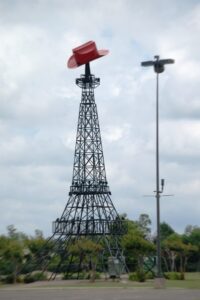 The Paris, TX Eiffel Tower replica.