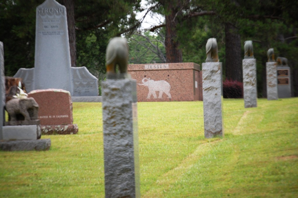 Elephant Posts at Showmen's Rest