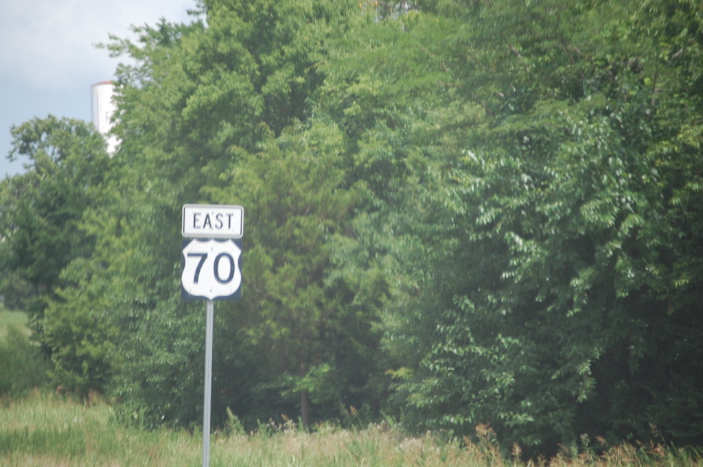 East on US 70 towards Valliant, OK