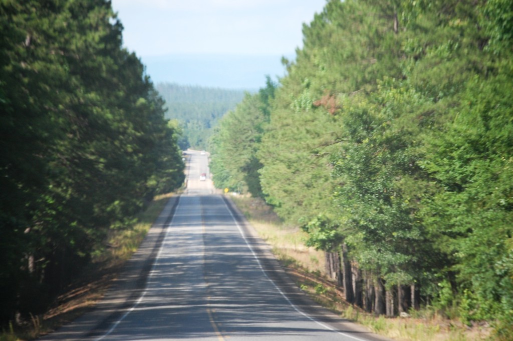 Oklahoma Hwy 4 just west of the Arkansas border.