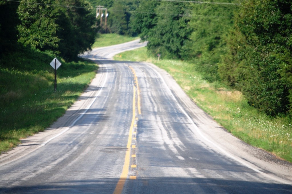A view of Arkansas Hwy 8 southeast of Mena, AR