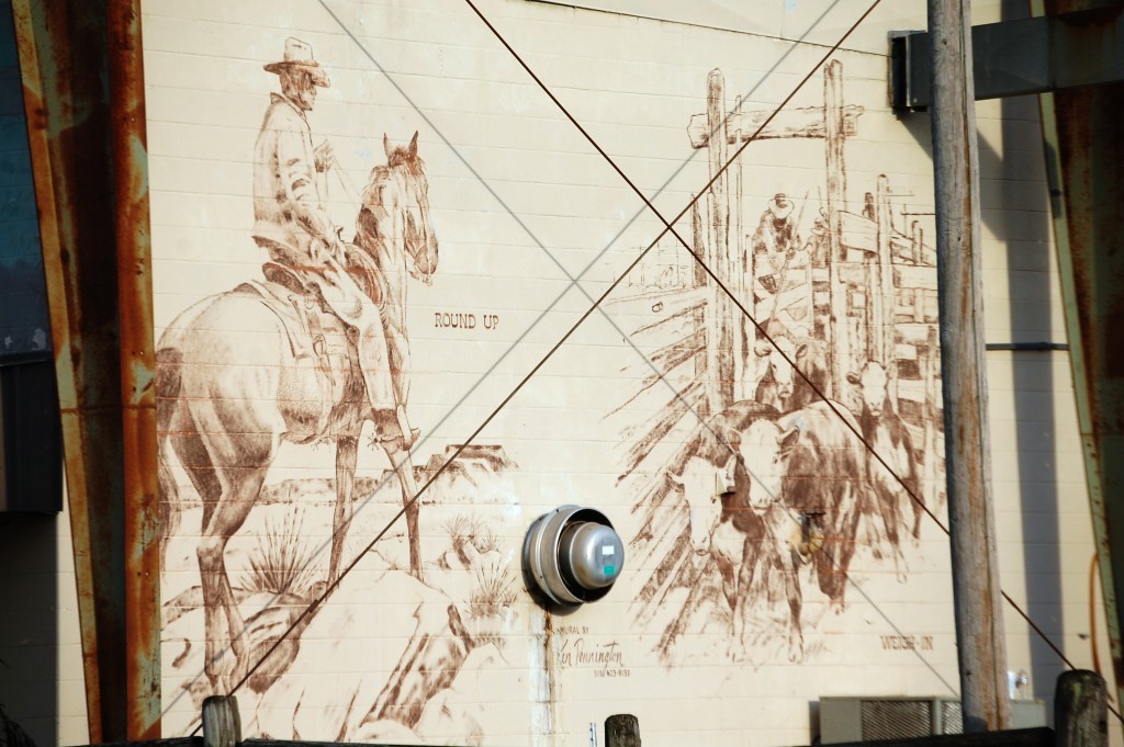 Large Wall Mural at Cattlemen's Livestock Market in Glenwood, AR