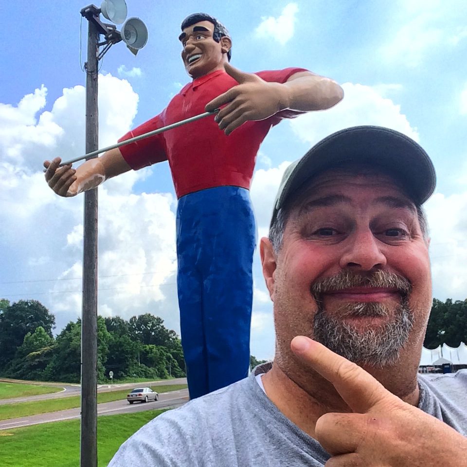 This Big John welcomes you to Mississippi with open arms.  (June 2014)