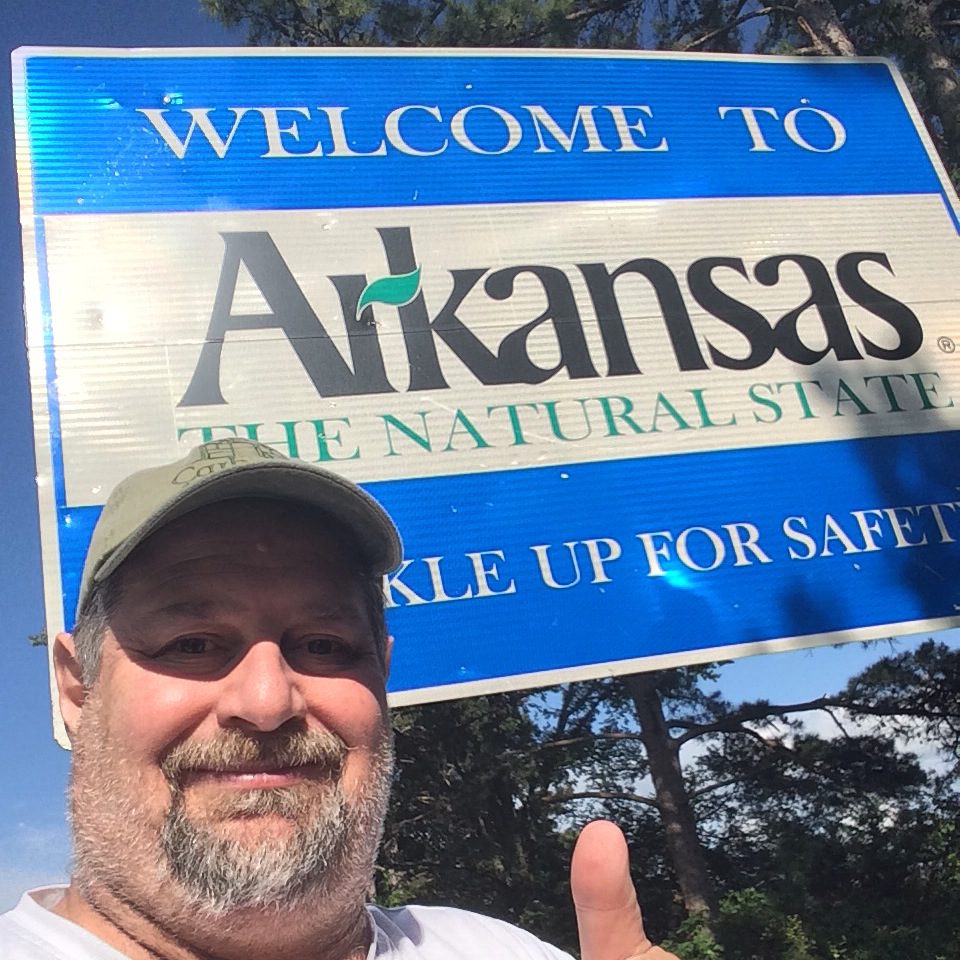 Welcome to Arkansas about 3 miles west of Cove, Arkansas