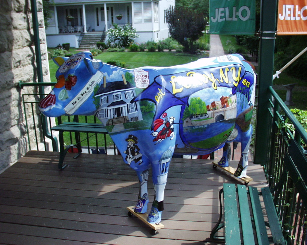 The JELLO Cow at the JELLO Museum in Leroy, NY