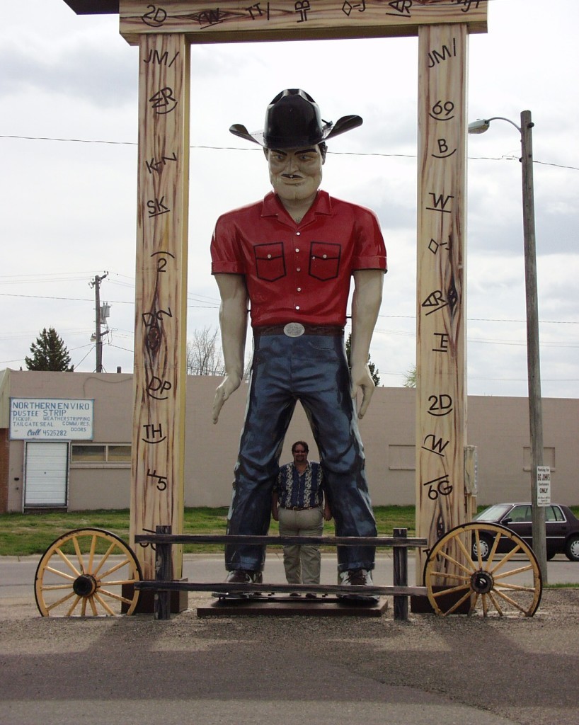 Cowboy Muffler Man - Big John in Great Falls, Montana