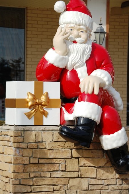A resting Santa, about 6 feet tall, Santa Claus, IN