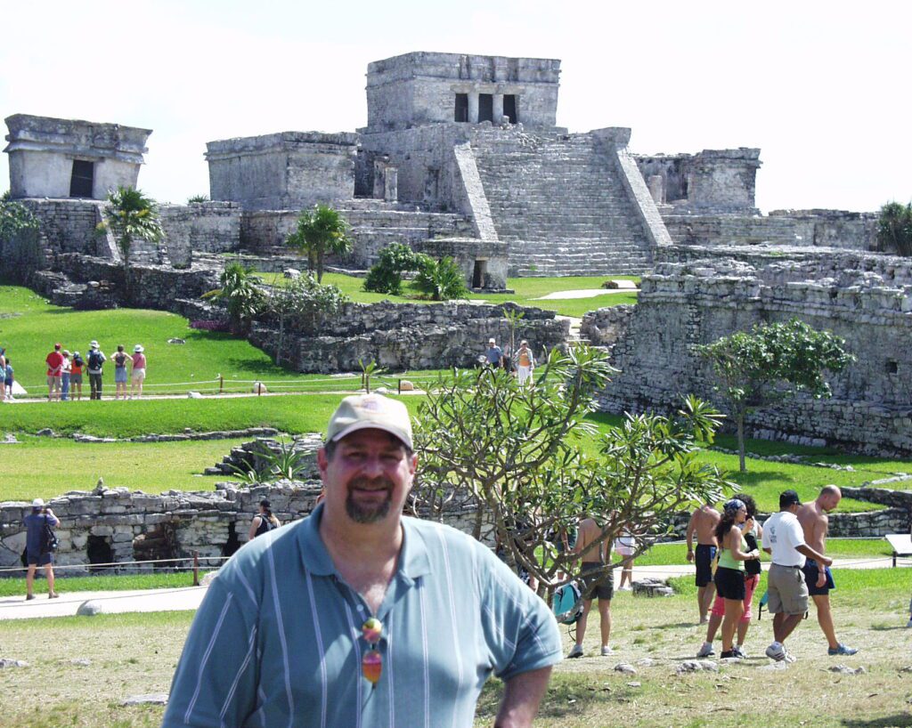 Enjoying a visit to the Tulum Ruins on the Yucatan Peninsula in Mexico