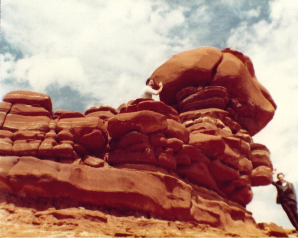 The red rocks near Tuba City, AZ look like someone stacked them.  This was taken in 1983