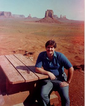 Enjoying the splendor of Monument Valley in southern Utah and Northern Arizona around 1983