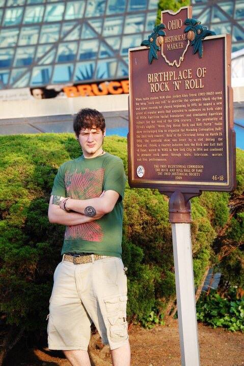 The birthplace of Rock & Roll in Cleveland, OH (with my son Solomon)