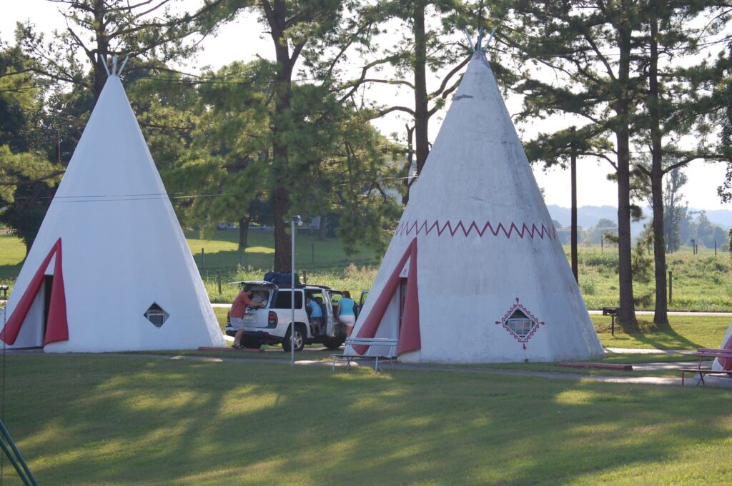 People staying at the Wigwams