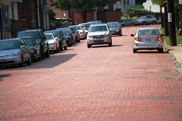 Brick road - Murray Hill Road in Little Italy, Cleveland