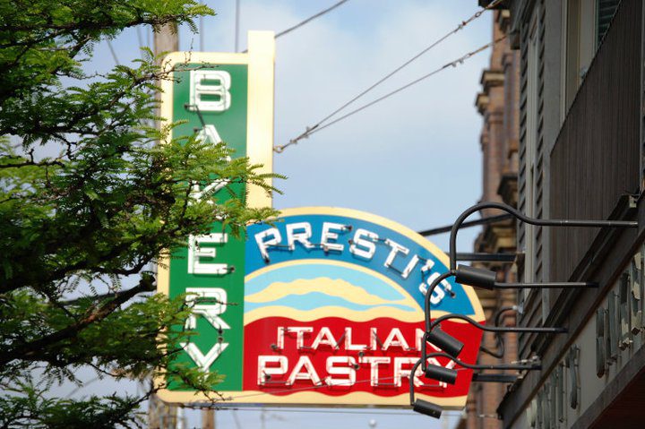 Prestis Bakery....the best cannoli in the world!!  And some other good Italian goodies