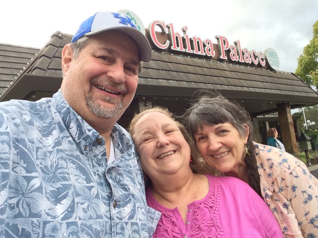 After dinner photo with Ione and Carla at the China Palace in Novato.  The meal was excellent...the company was amazing!!