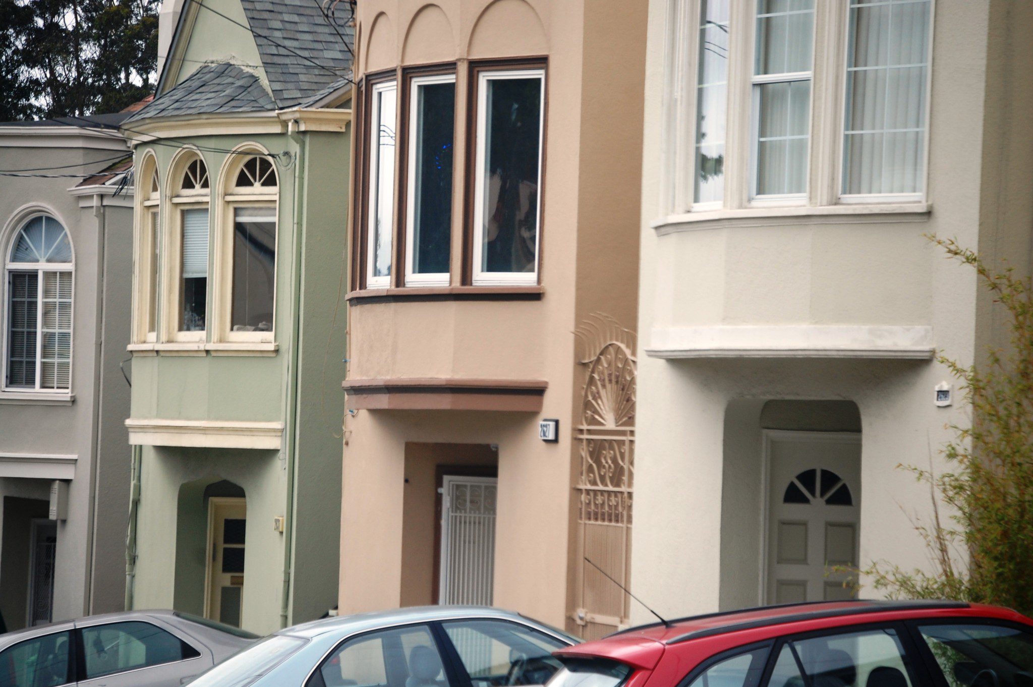 Colorful houses along the streets of San Francisco