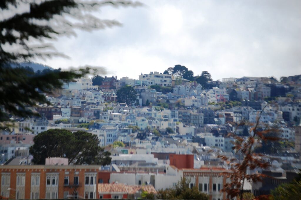 Buildings upon buildings in the Presidio District of San Francisco