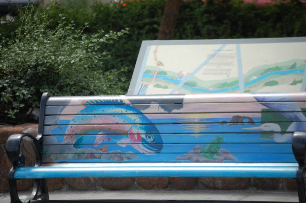 Another portion of lovely park bench in Santa Rosa, CA