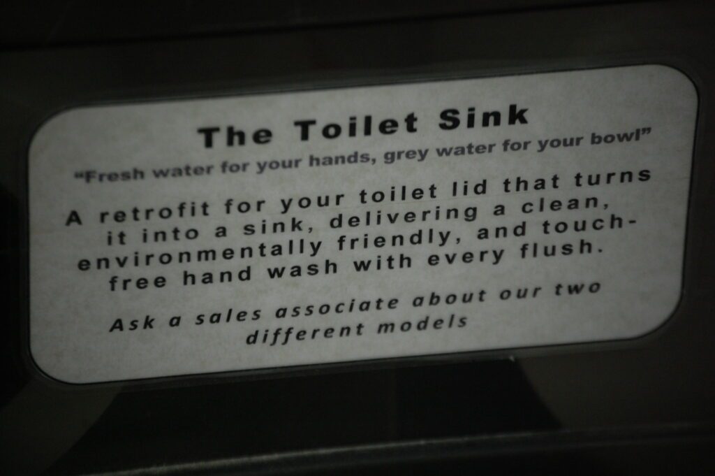 The Toilet Sink sign...there were none here...