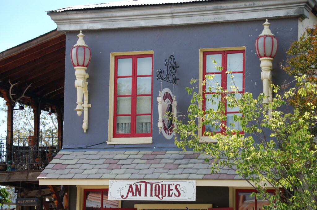 Old fashioned architecture on a shop in Upper Lake