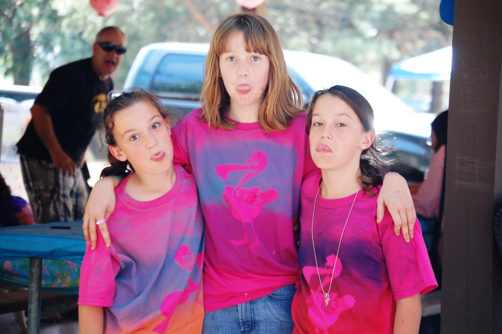 Some of the kids made their own t-shirts at Woodflock