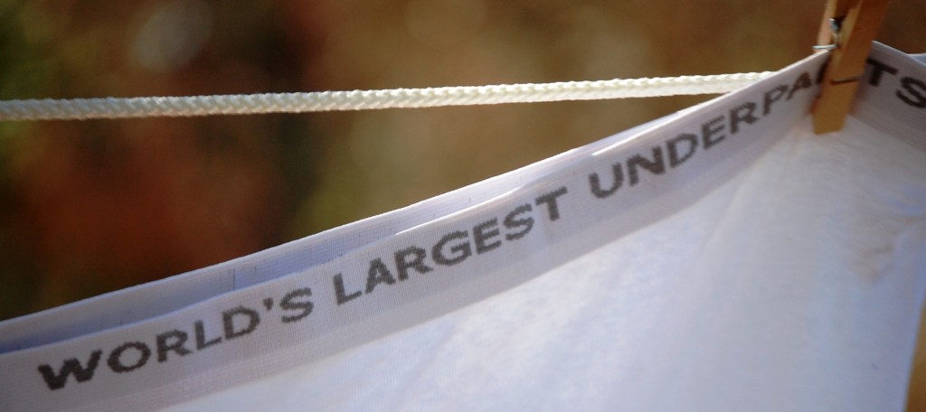 World's Largest Underwear...somebody needed it!