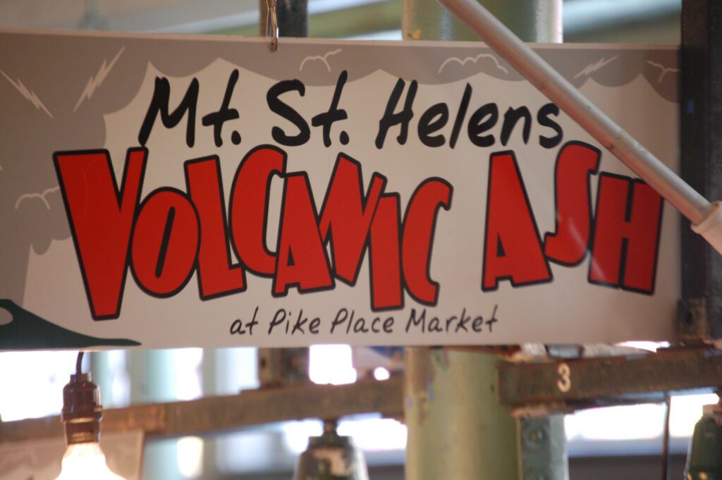 Yes, there is Volcanic Ash Art at Pike Place Market