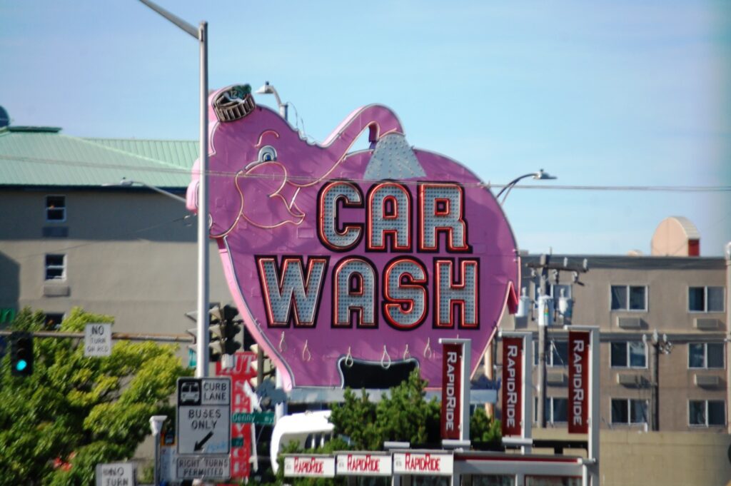 Always love my Pink Elephants...this time in the form of a Car Wash!