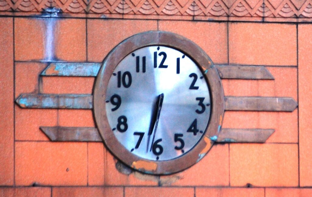 An Old Clock on a building