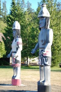 Wooden guardians of Neah Bay?