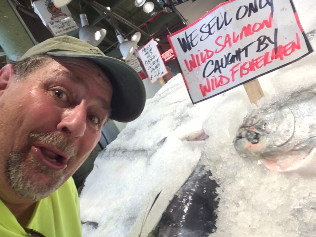 Pike Place Market where the fishermen are as wild as the salmon