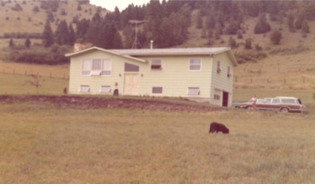 Our house in Bozeman, MT in 1973. It was located in Bear Canyon, south of town.