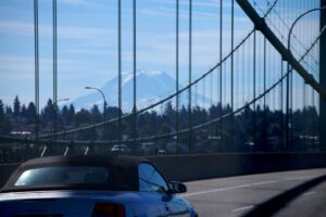 Mt. rainier as seen from the Tacoma Narrows Bridge