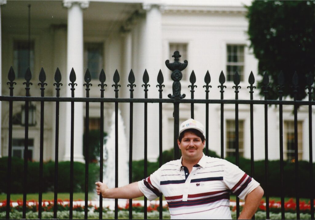 At the White House in Washington DC in 1990