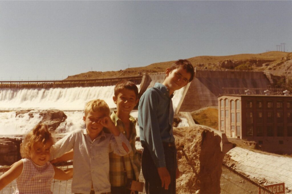 My brothers at the Great Falls of the Missouri River in Great Falls, MT in 1972