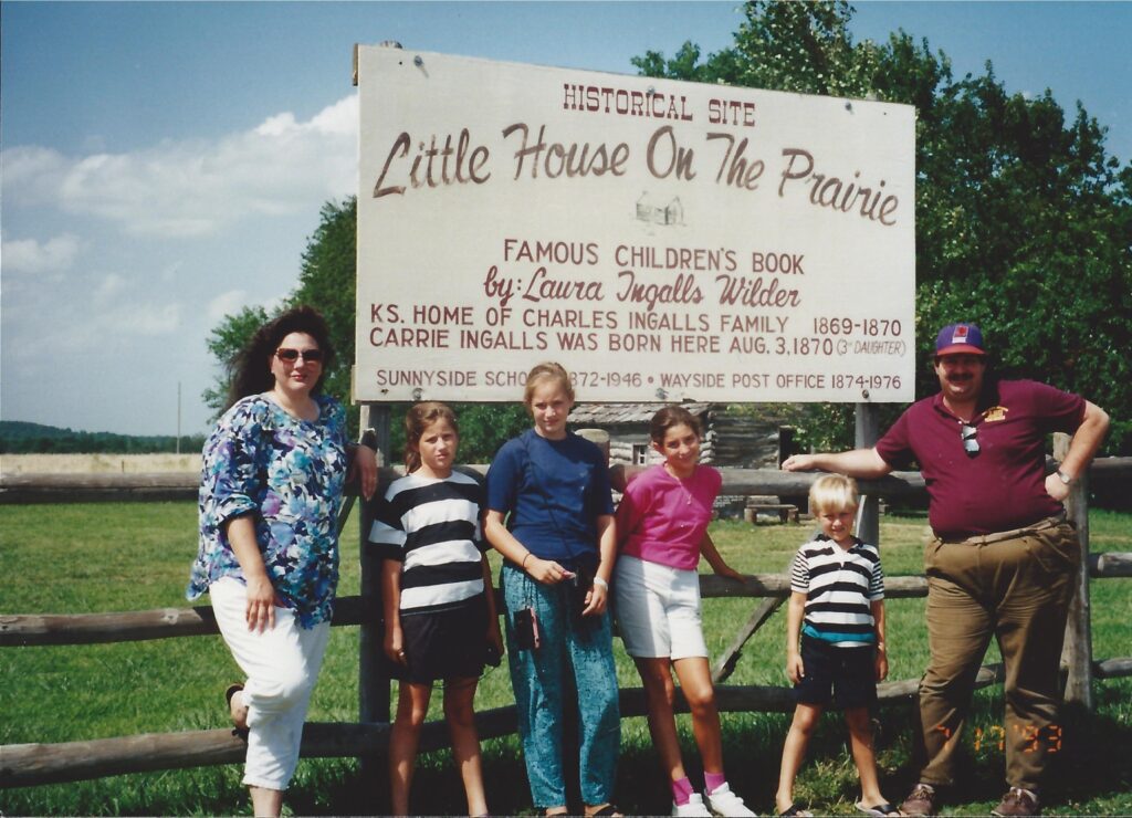 Little House on the Prairie in Eastern Kansas with the family in 1993