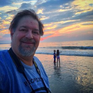 Morning sunrise with the grandkidz on Old Orchard Beach in maine