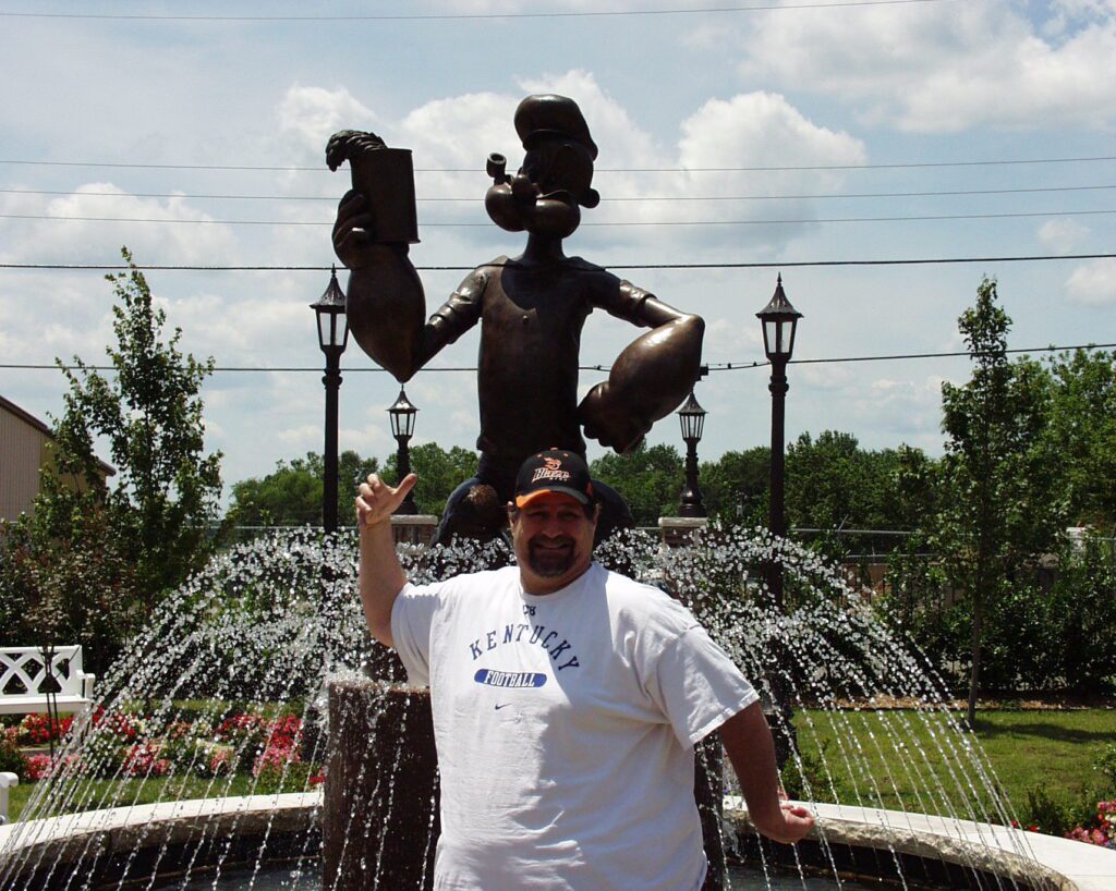 At the Popeye Statue in Lowell, AR in 2009