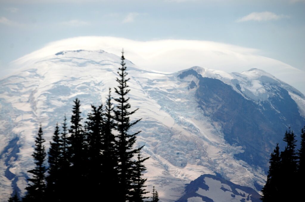 Mt. Rainier as seen from Tipsoo Lake parking lot