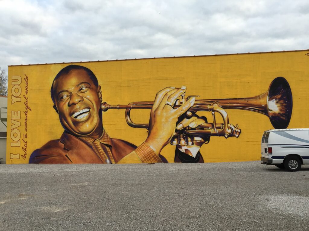 Louis Armstrong Mural by Sergio Odeith from Portugal, for PRHBTN 2015