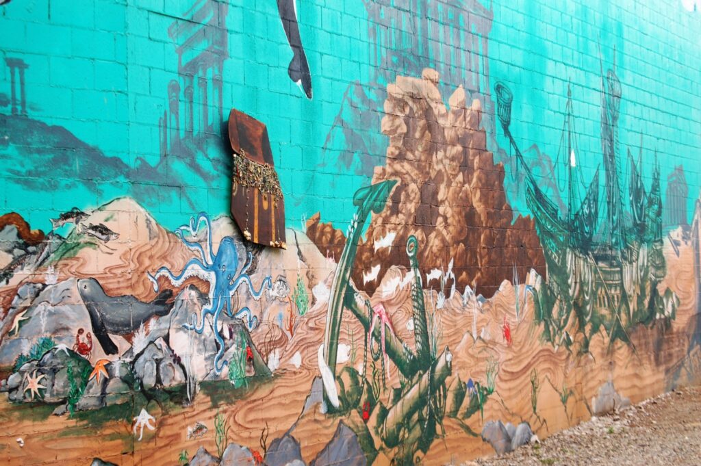 A second detail view of Port Orchard mural
