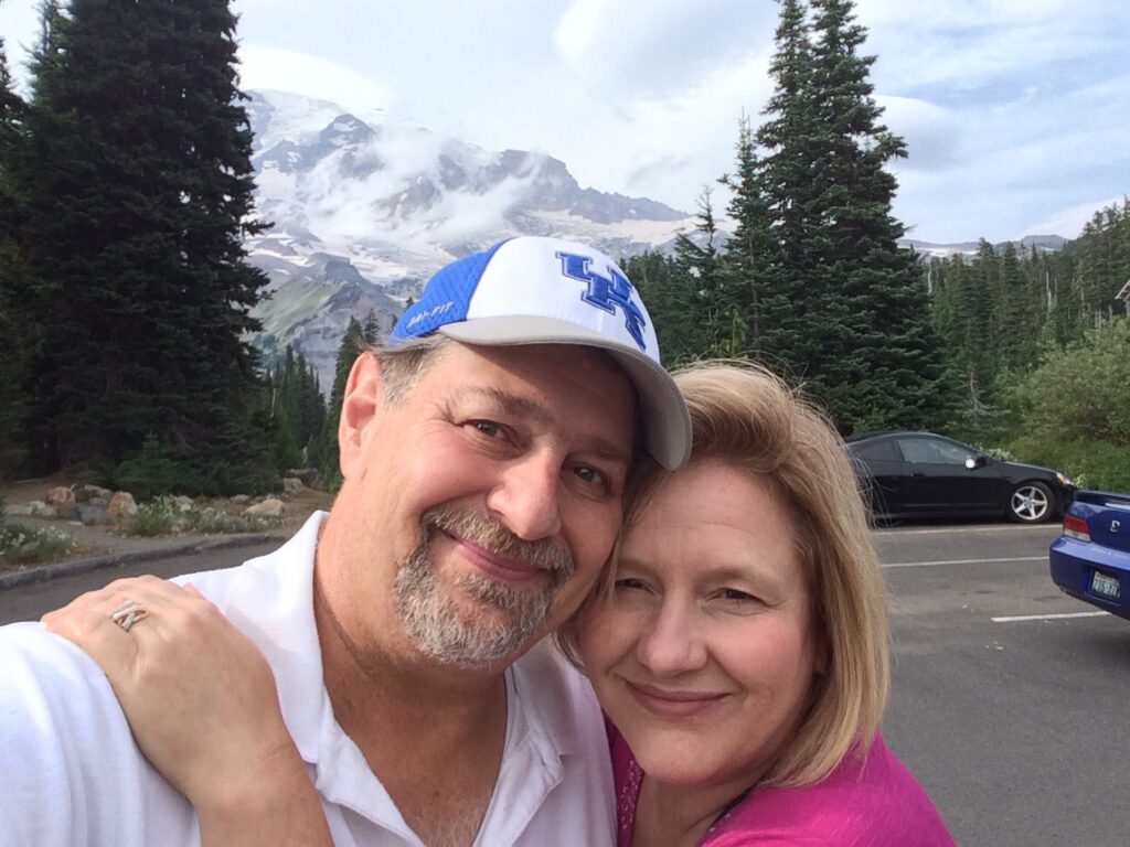 With my wife in Mt. Rainier National Park, Washington