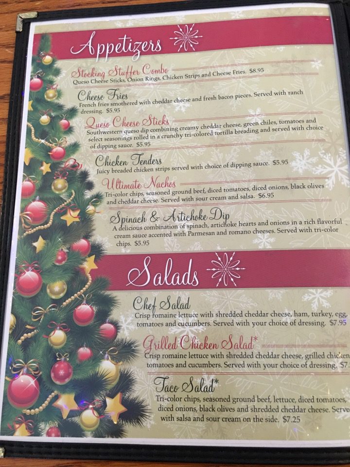 St. Nick's Menu