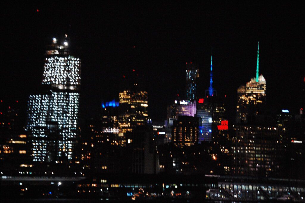 New York City at night as seen from Hoboken, NJ