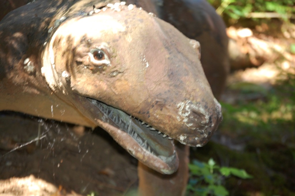 One of over 35 life-size dinosaur creations at Wells Dinosaur Haven in Uncasville, CT