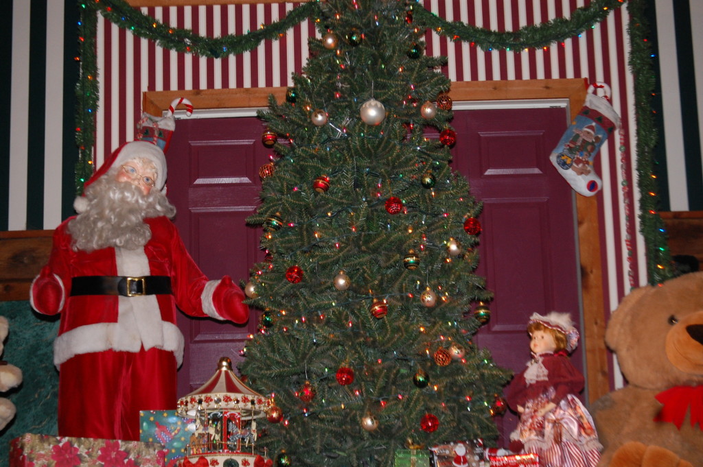 Some of Santa's Lodge Christmasy decor